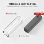 2 in 1 Screen Cleaner, Spray & Wipe Cleaner, with Transparent Protective Shell for All Phones, Laptop and Tablet Screens