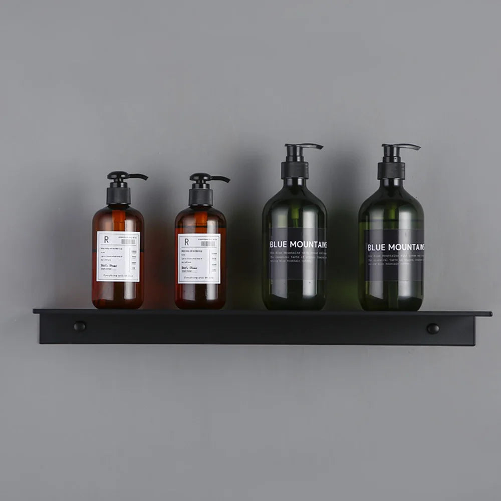 Matt Black Wall Bathroom Shelves