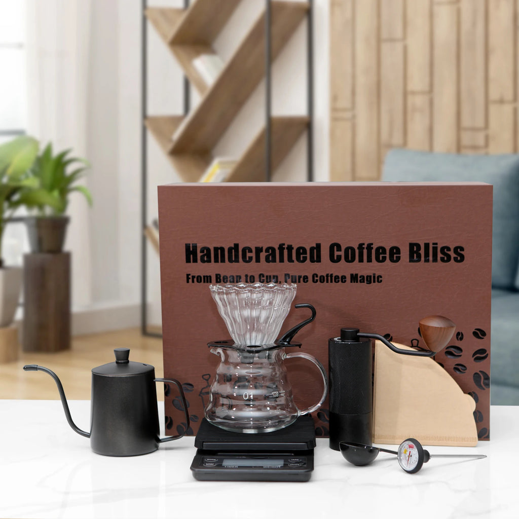 Steel Grinder Kettle Coffee Set