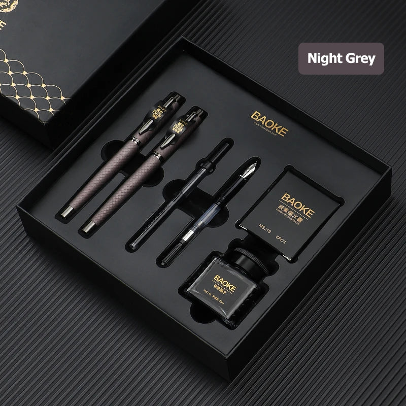 Black Grey Fountain Pen Gift Set