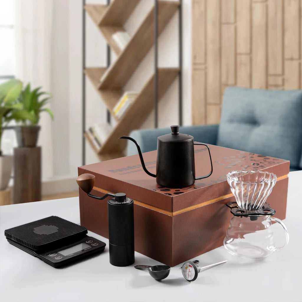 Steel Grinder Kettle Coffee Set