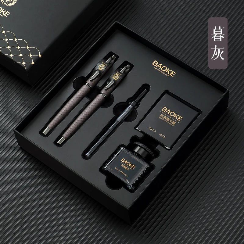 Black Grey Fountain Pen Gift Set