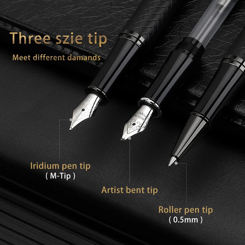 Black Grey Fountain Pen Gift Set