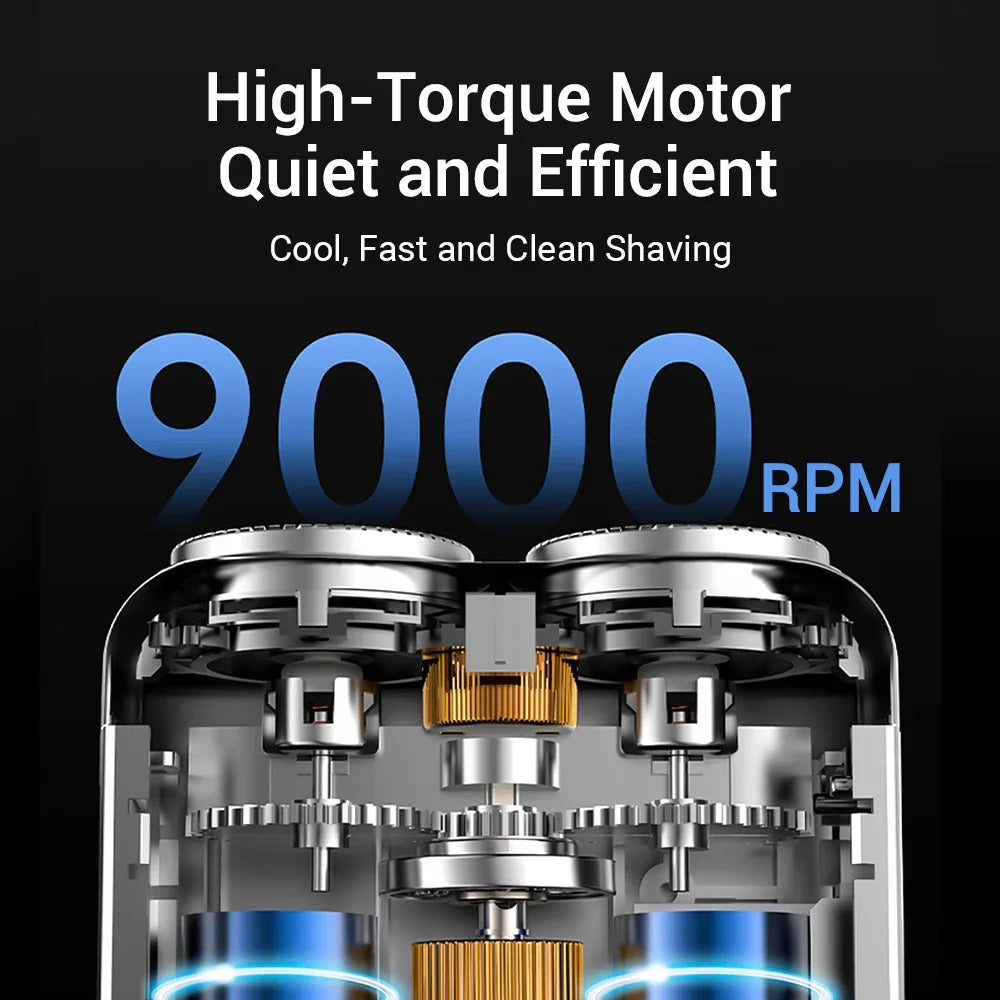 Intelligent Digital Display Washable Mini Electric Shaver